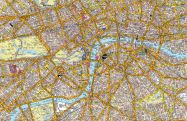Medium A-Z Canvas London Street Map (Rolled Canvas - No Frame)