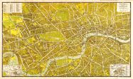 A-Z Pictorial Canvas Map Central London 1938
