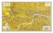 Huge A-Z Pictorial Canvas Map Central London 1938 (Canvas)