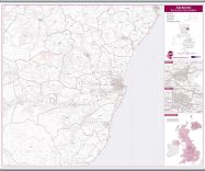 Aberdeen Postcode Sector Map (Hanging bars)