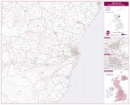 Aberdeen Postcode Sector Map (Laminated)