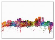 Large Anchorage Watercolour Skyline (Canvas)