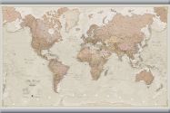 Medium Antique World Map (Hanging bars)