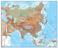 Huge Asia Wall Map Physical (Pinboard)