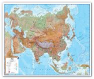 Large Asia Wall Map Physical (Canvas)