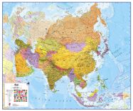 Asia Wall Map Political