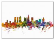 Extra Small Atlanta Georgia Watercolour Skyline (Canvas)