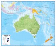 Large Australasia Wall Map Political (Pinboard)