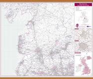Blackpool Postcode Sector Map (Wooden hanging bars)