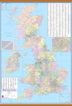 British Isles Planning Wall Map (Wooden hanging bars)