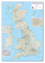 Huge British Isles Routeplanning Map (Canvas)