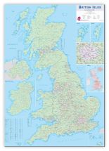 Huge British Isles Sales and Marketing Map (Canvas)