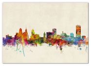 Extra Small Buffalo New York Watercolour Skyline (Canvas)