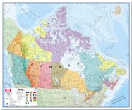 Large Canada Wall Map Political (Pinboard)
