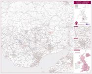 Cardiff and Swansea Postcode Sector Map