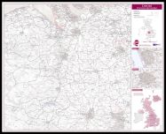 Chester Postcode Sector Map (Pinboard & framed - Black)