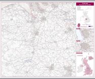Chester Postcode Sector Map (Hanging bars)