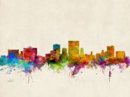 El Paso Texas Watercolour Skyline