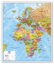 Europe Middle East Africa (EMEA) Political Map (Canvas)