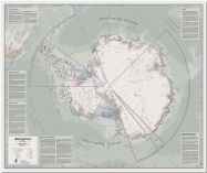 Huge Executive Antarctica Wall Map Political (Pinboard)