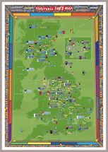 Large Football Fan's Stadium Map (Pinboard & framed - Silver)