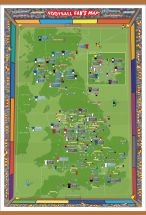 Large Football Fan's Stadium Map (Wooden hanging bars)