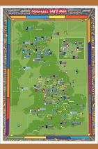 Medium Football Fan's Stadium Map (Wooden hanging bars)