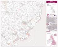 Ipswich Postcode Sector Map (Pinboard)