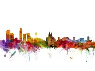 Liverpool England Watercolour Skyline