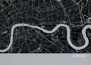 London City Street Map Print Charcoal
