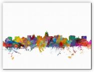 Large Madison Wisconsin Watercolour Skyline (Canvas)