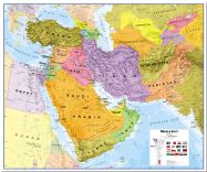 Large Middle East Wall Map Political (Pinboard)