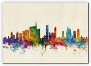 Extra Small Milan Watercolour Skyline (Canvas)