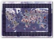 Large Mythical Monster World Map (Canvas)