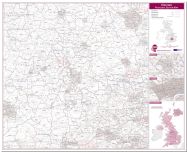 Oxford Postcode Sector Map (Pinboard)