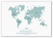 Huge Personalised Travel Map of the World - Rustic (Canvas)