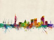 Portsmouth England Watercolour Skyline