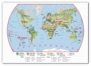 Medium Primary World Wall Map Environmental (Canvas)