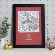 Personalised Postcode Map Print