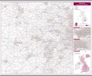 Reading Postcode Sector Map (Hanging bars)