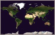 Large Satellite Map of the World (Pinboard & framed - Silver)