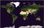 Huge Satellite Map of the World (Pinboard)