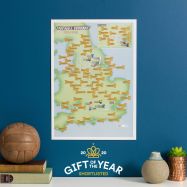 Scratch Off 92 Football Grounds Print