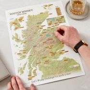 Scratch Off Scotland Whisky Distilleries Print