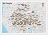 Scratch Off Wainwright Hill-bagging Print (Pinboard & wood frame - White)
