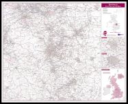 Sheffield Postcode Sector Map (Pinboard & framed - Black)