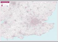 South East England Postcode District Map (Hanging bars)