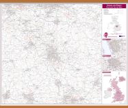 Stoke on Trent Postcode Sector Map (Wooden hanging bars)