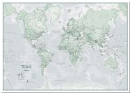 Huge The World Is Art - Wall Map Rustic (Pinboard)