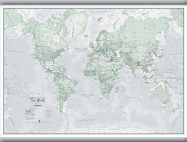 Medium The World Is Art - Wall Map Rustic (Hanging bars)